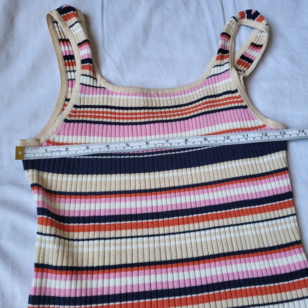Y2K Striped Tank Top Dress Body Con - Picture 7 of 9